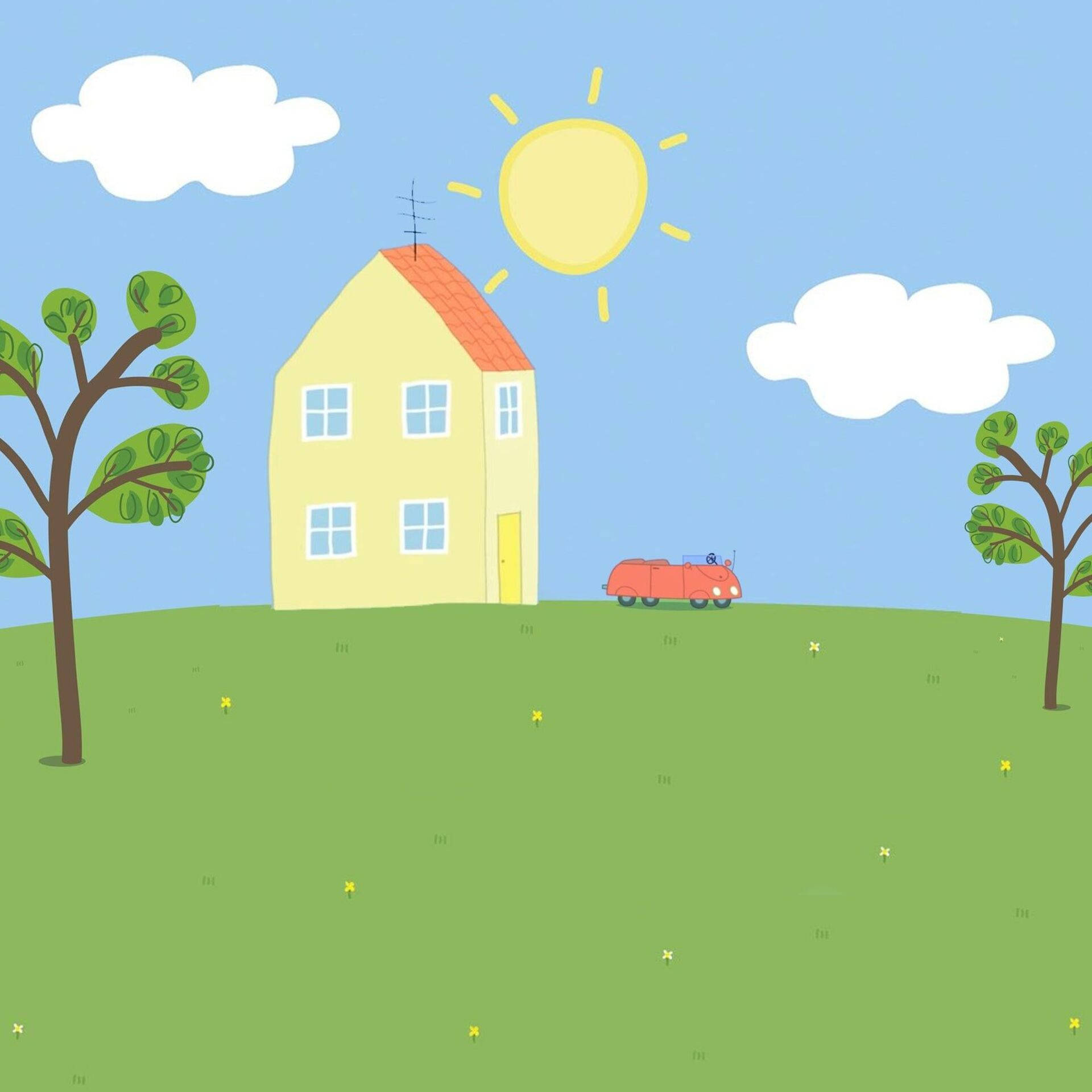 A Close-up Look At Peppa Pig's Famous House Background