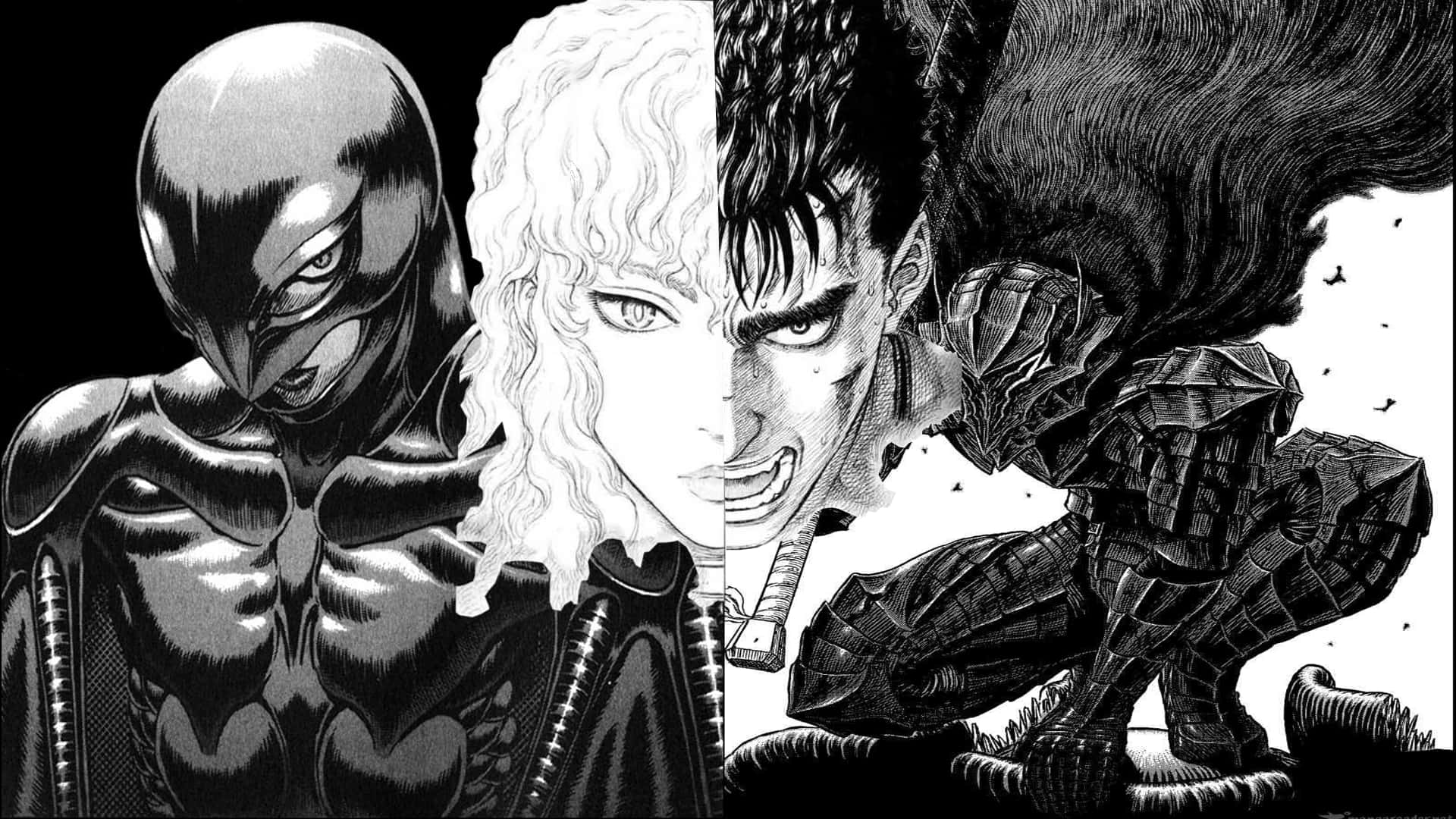 A Close-up Look At The Artwork Of The Iconic Berserk Manga Background