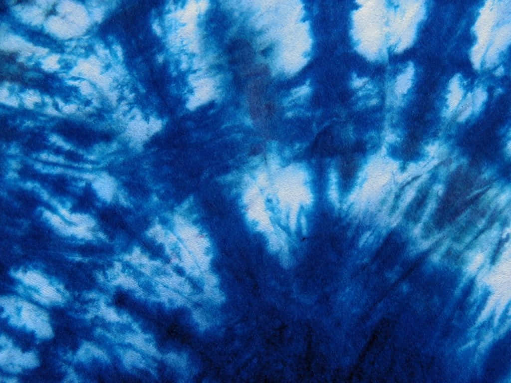 A Close Up Of A Blue Tie Dyed Fabric Background