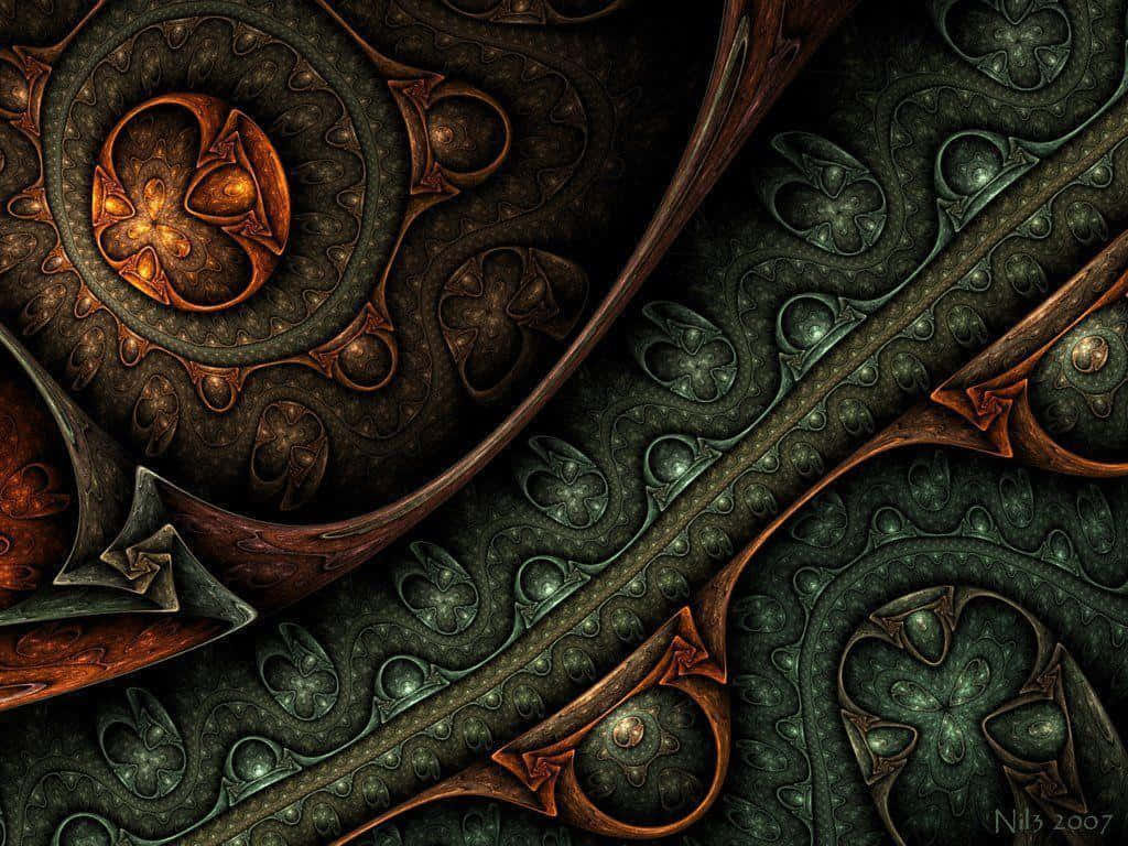 A Close-up Of A Bronze Sculpture Background