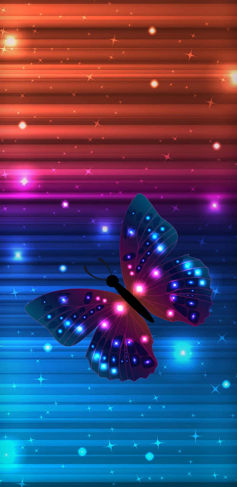 A Close-up Of A Glittery Butterfly Background