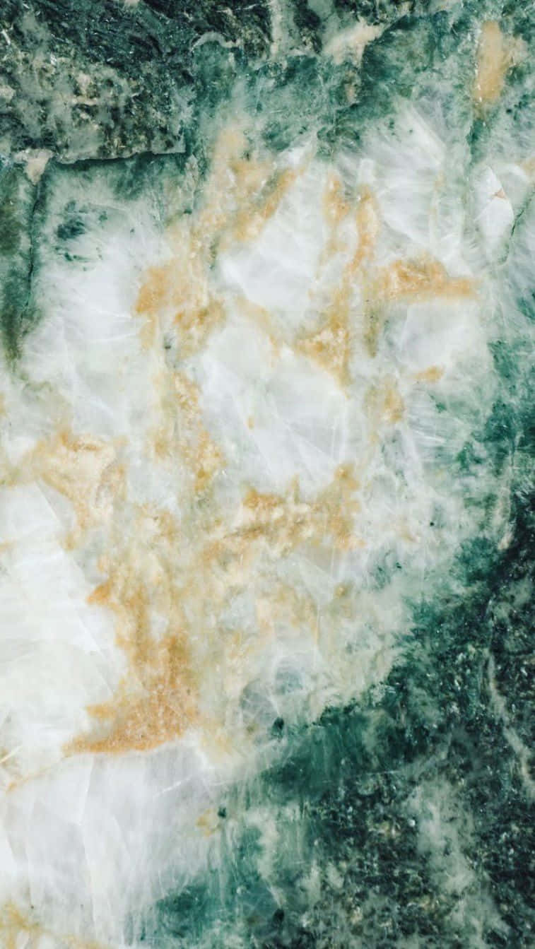 A Close Up Of A Green Marble Background