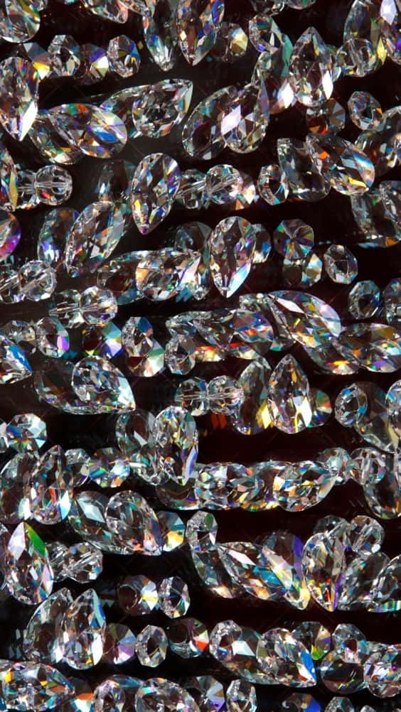 A Close Up Of A Group Of Diamonds Background