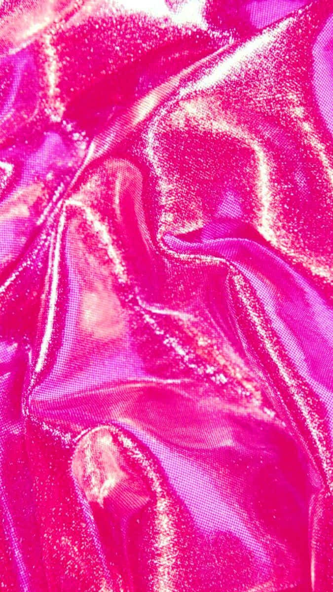 A Close Up Of A Pink Shiny Fabric Background