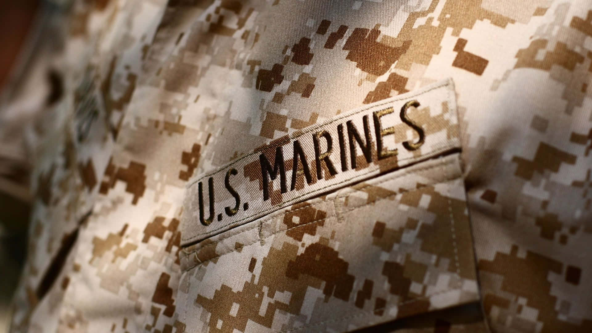 A Close Up Of A Us Marines Uniform