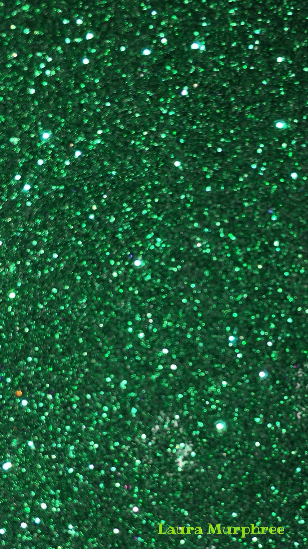 A Close Up Of Green Glitter