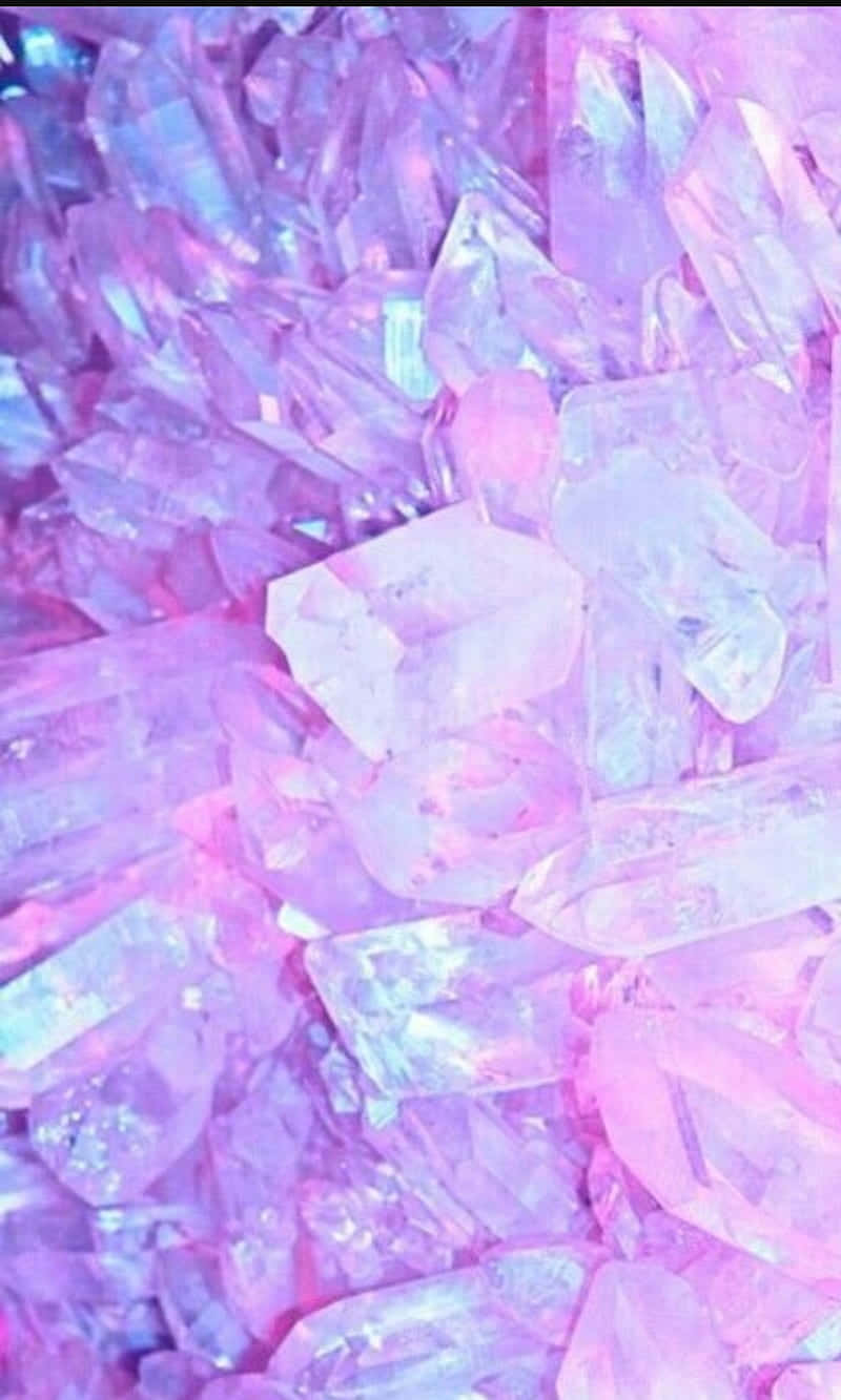 A Close Up Of Pink Crystals Background