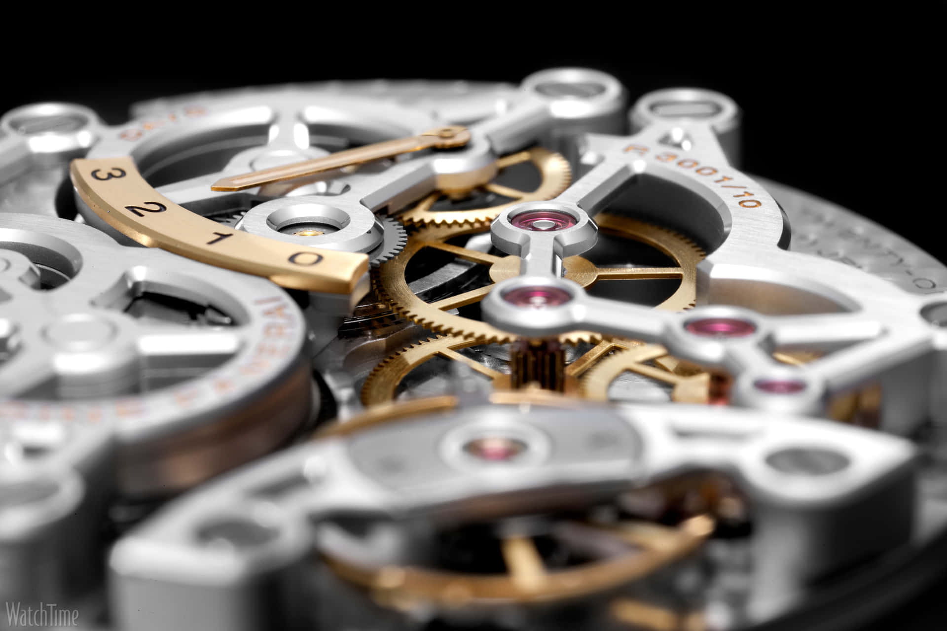 A Close Up Of The Gears Of A Watch Background