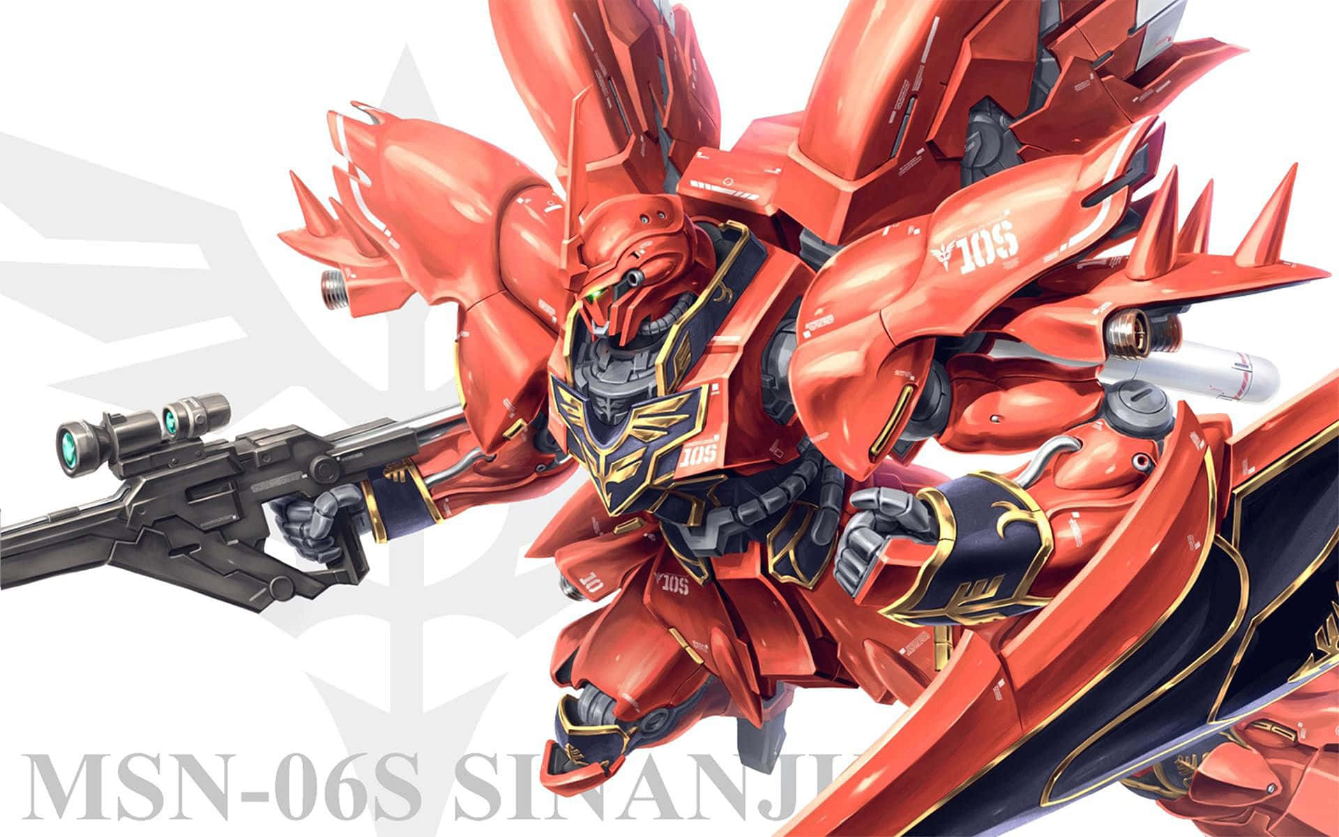 A Close-up Of The Rx-0 Unicorn Gundam, A Mecha Mobile Suit Featured In The Gundam Complex Sci-fi Universe. Background