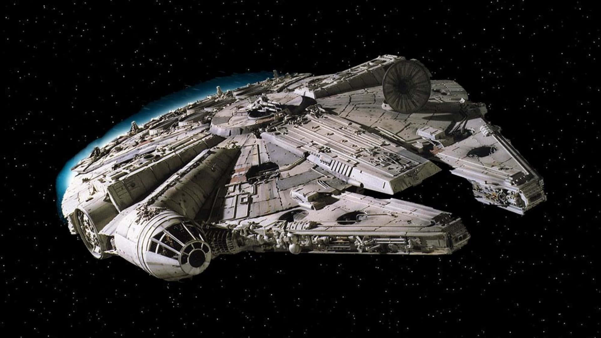A Close Up Shot Of The Iconic Millenium Falcon
