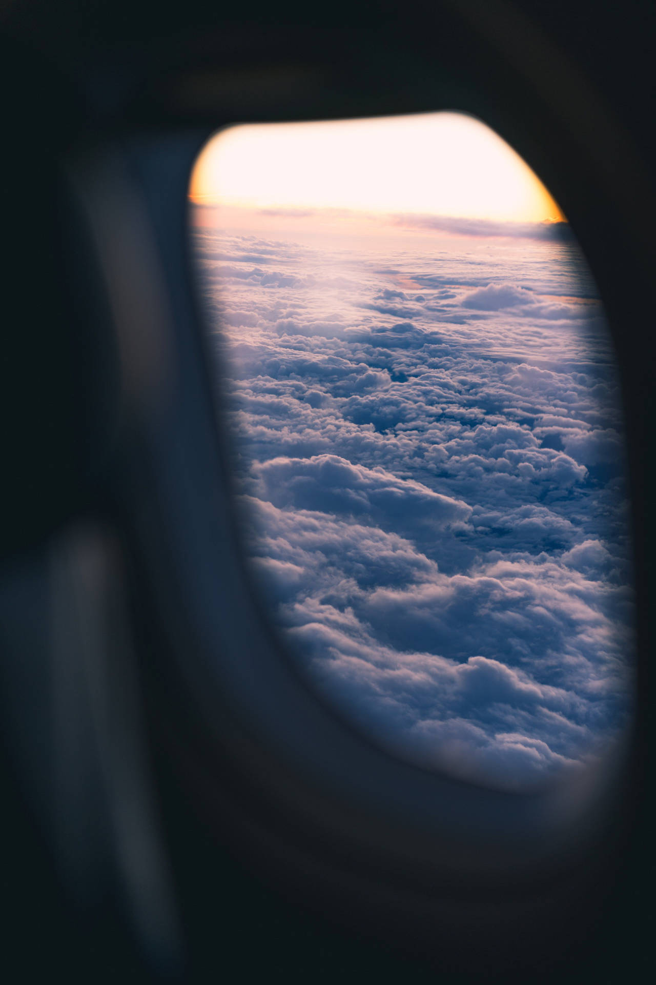 A Closer Look Of The Clouds From A Plane Window Background