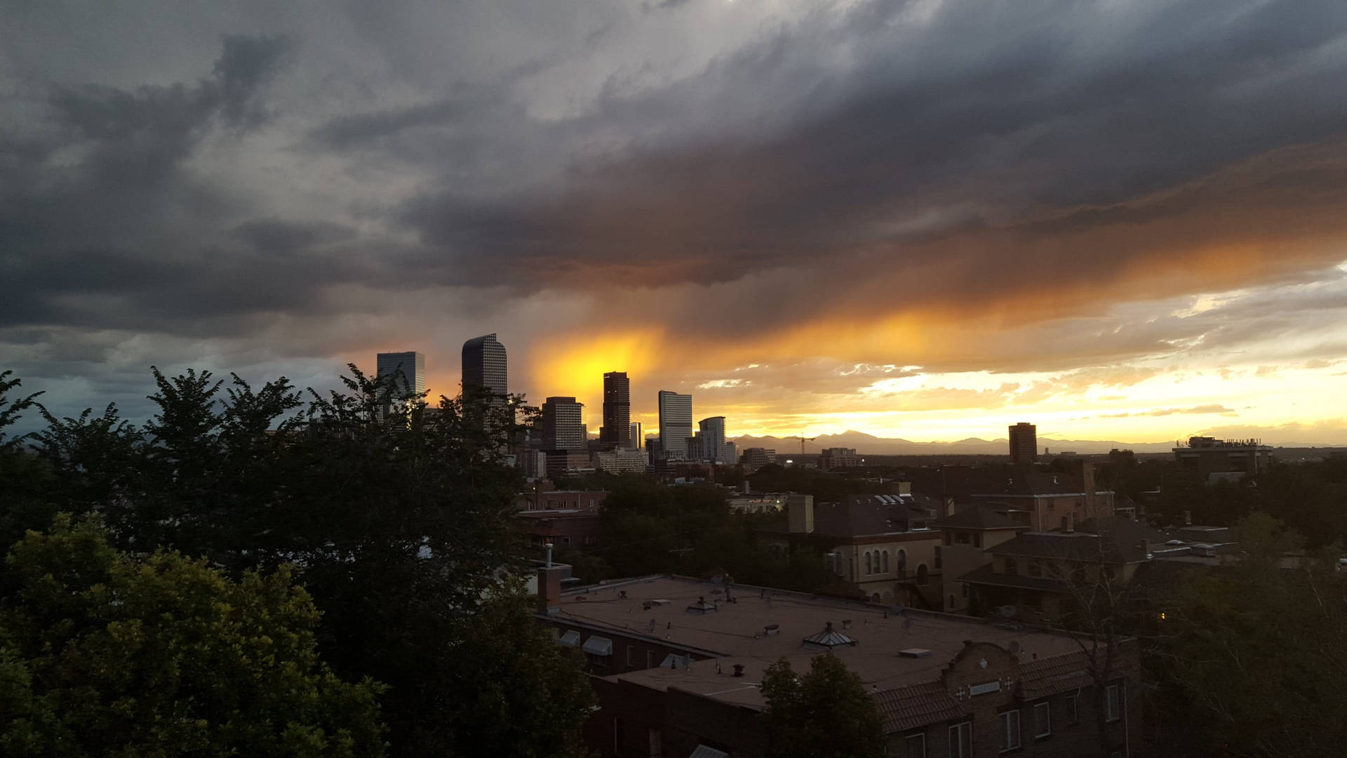 A Clouded Denver Metro Background