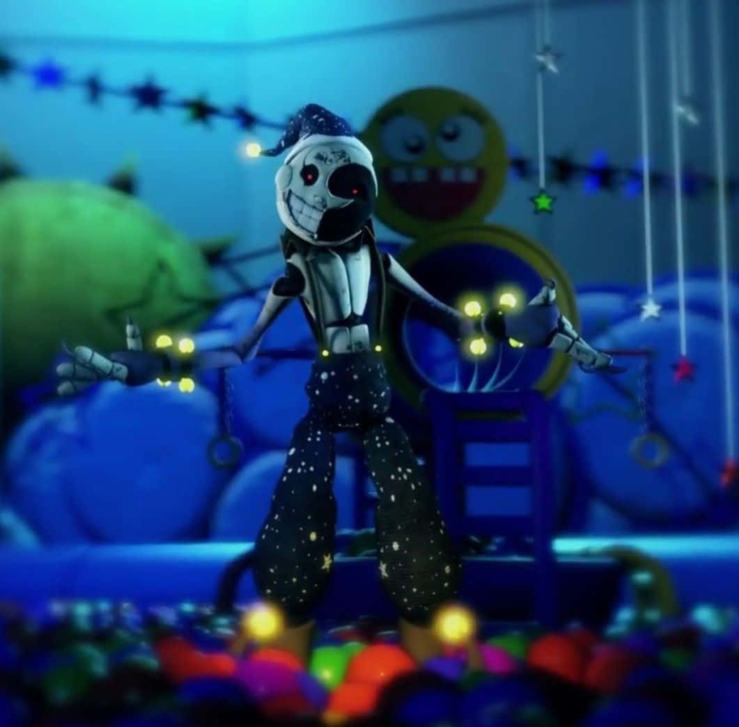 A Clown In A Room With Balls Background