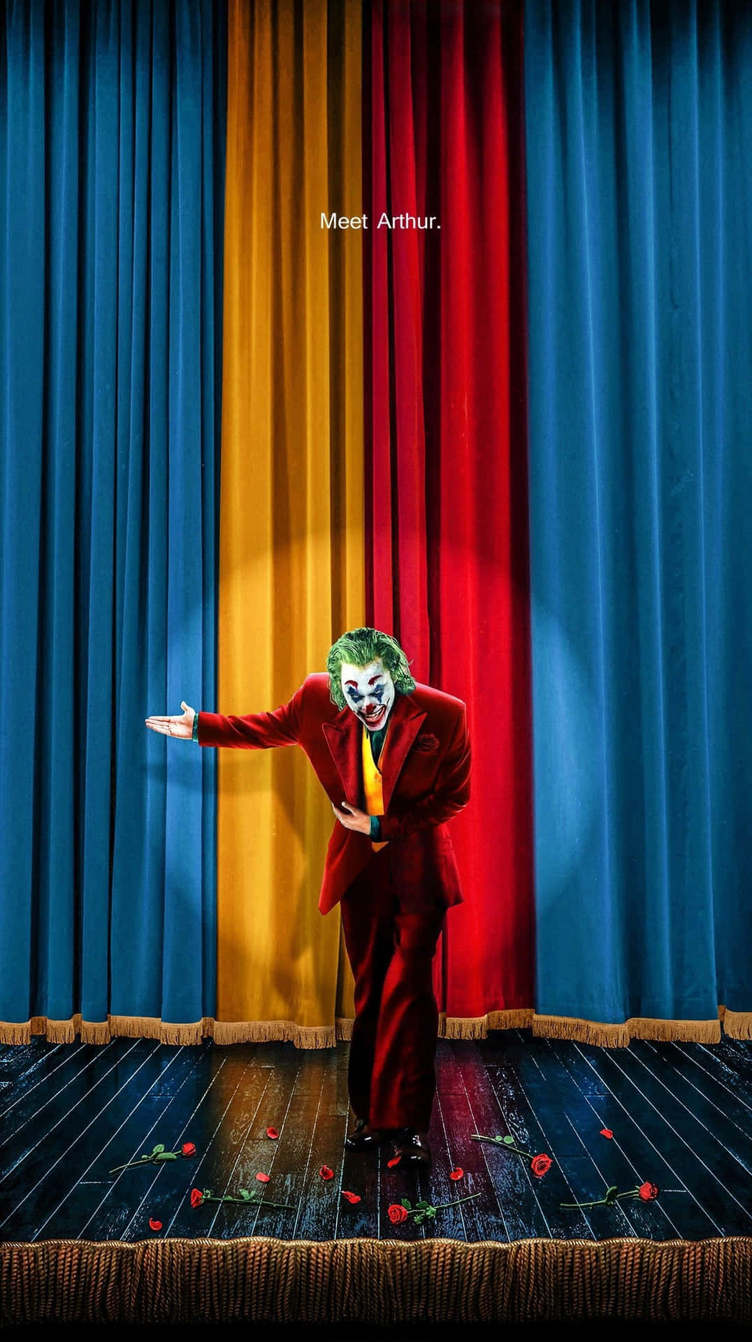 A Clown Is Standing On A Stage