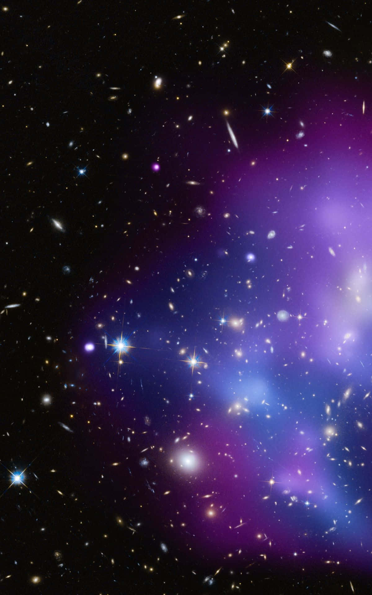 A Cluster Of Galaxies With Many Stars And Purple