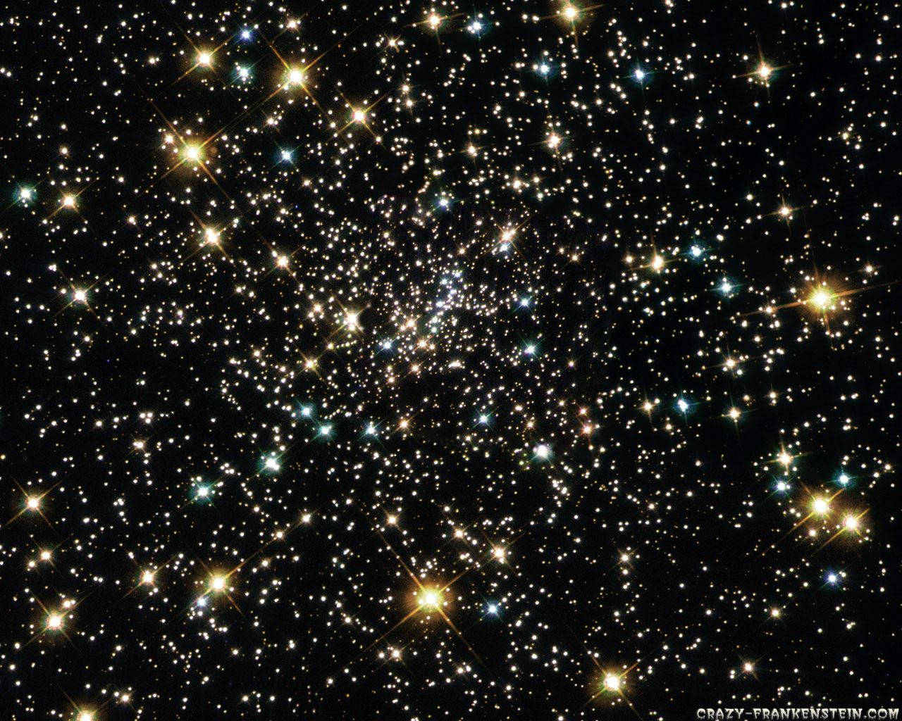 A Cluster Of Stars In The Sky Background