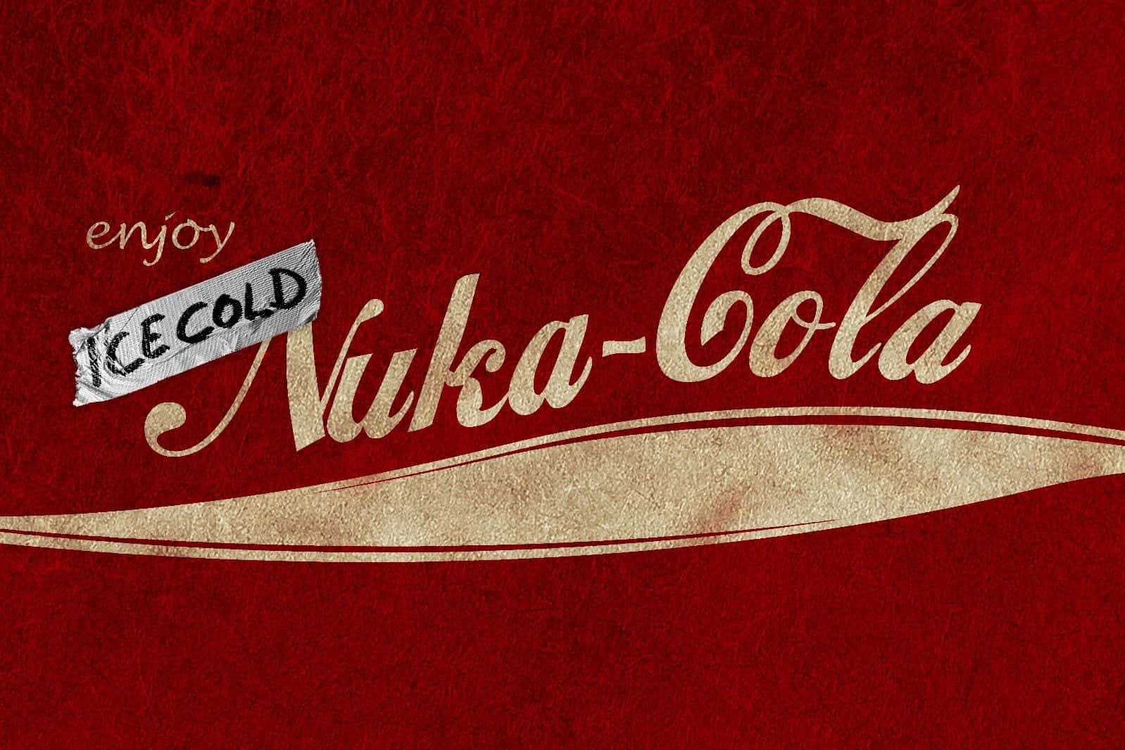 A Coca Cola Logo With The Words Nuka Cola Background