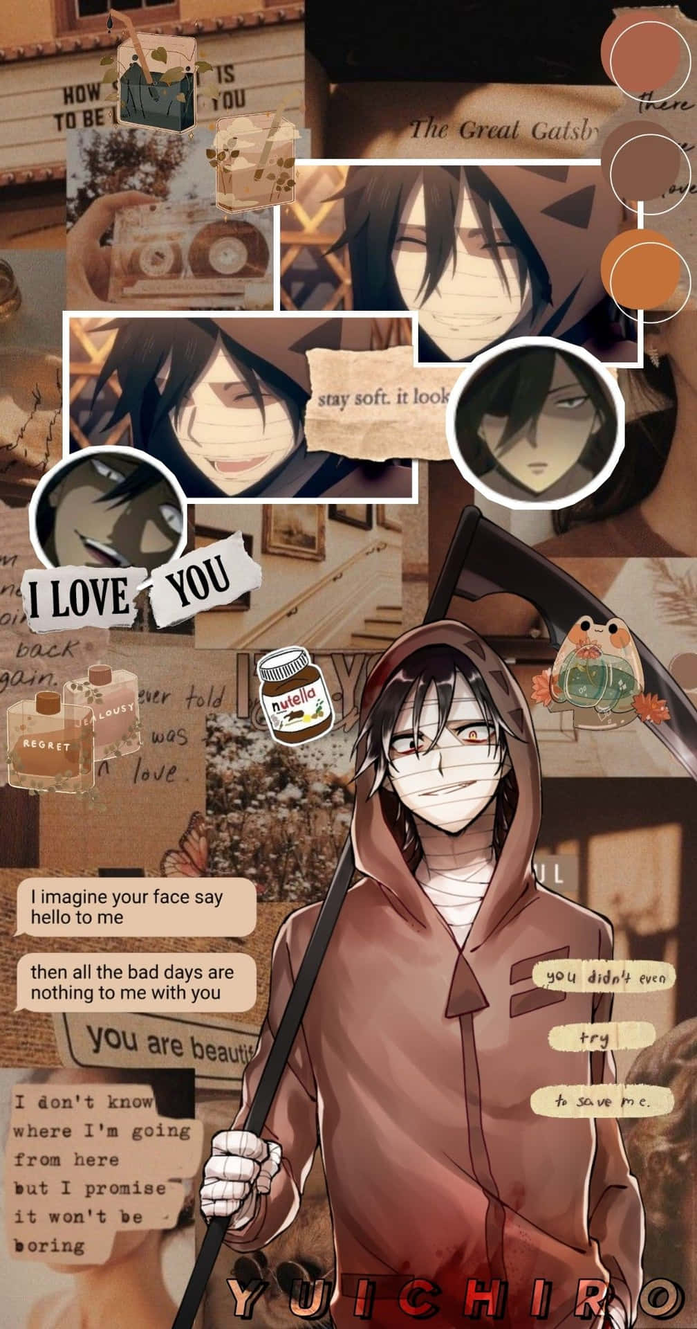 A Collage Of Anime Characters And Their Names Background