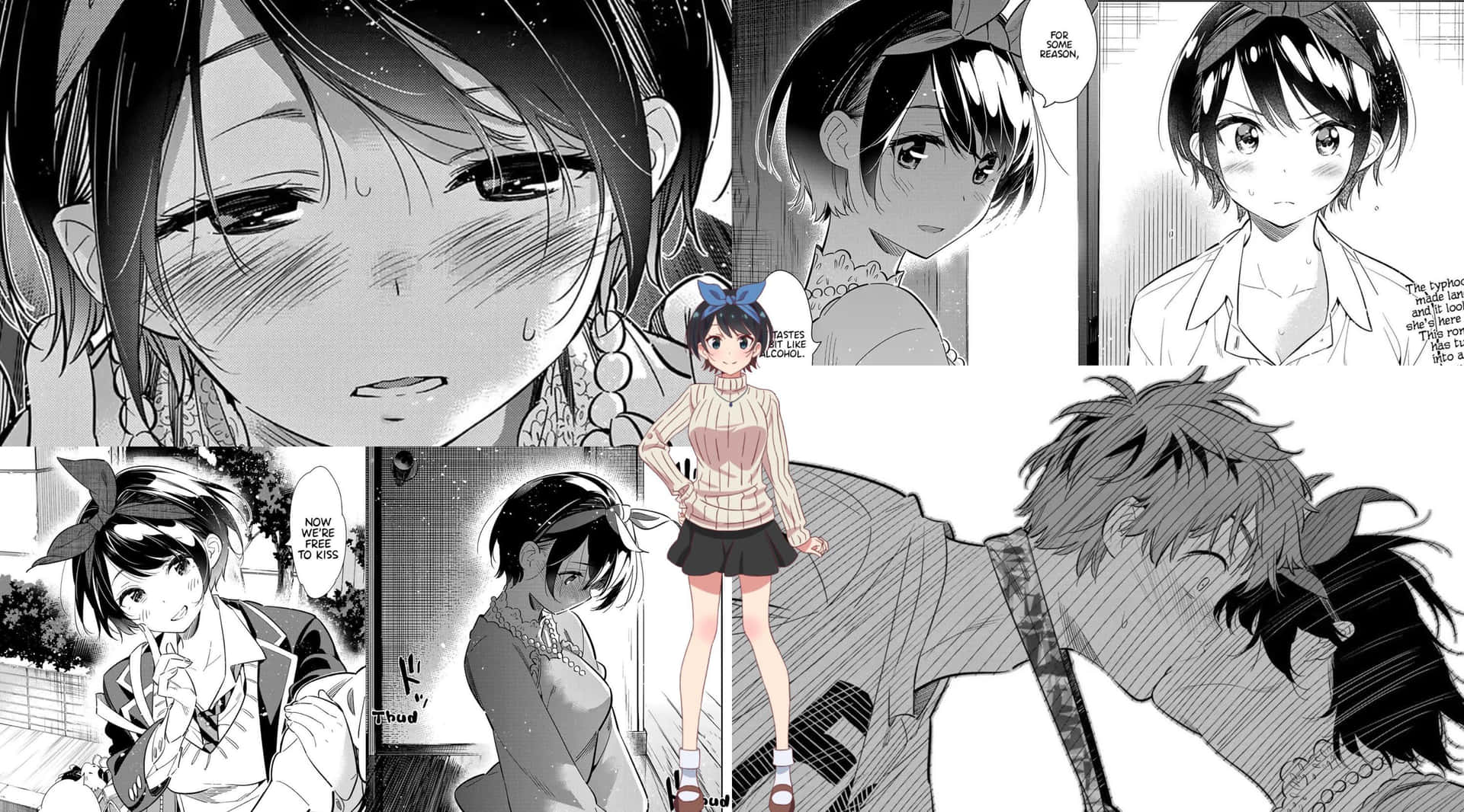 A Collage Of Anime Pictures With Different Characters Background