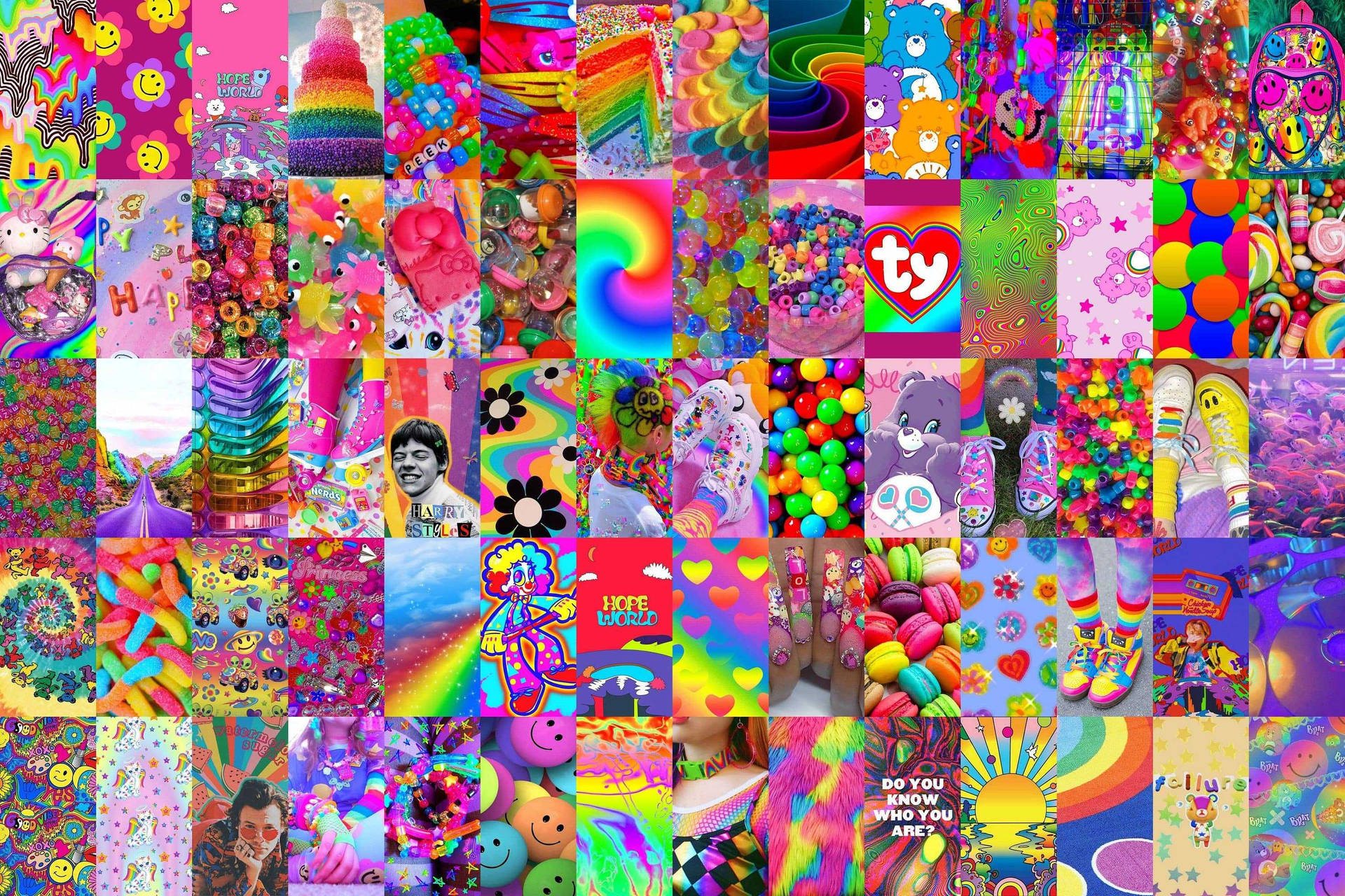 A Collage Of Colorful Pictures Background