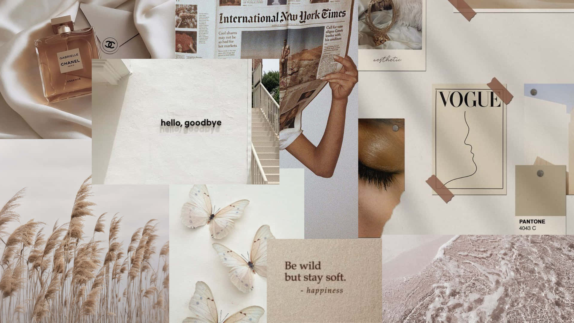 A Collage Of Images Of A Magazine, A Newspaper, And A Magazine Background