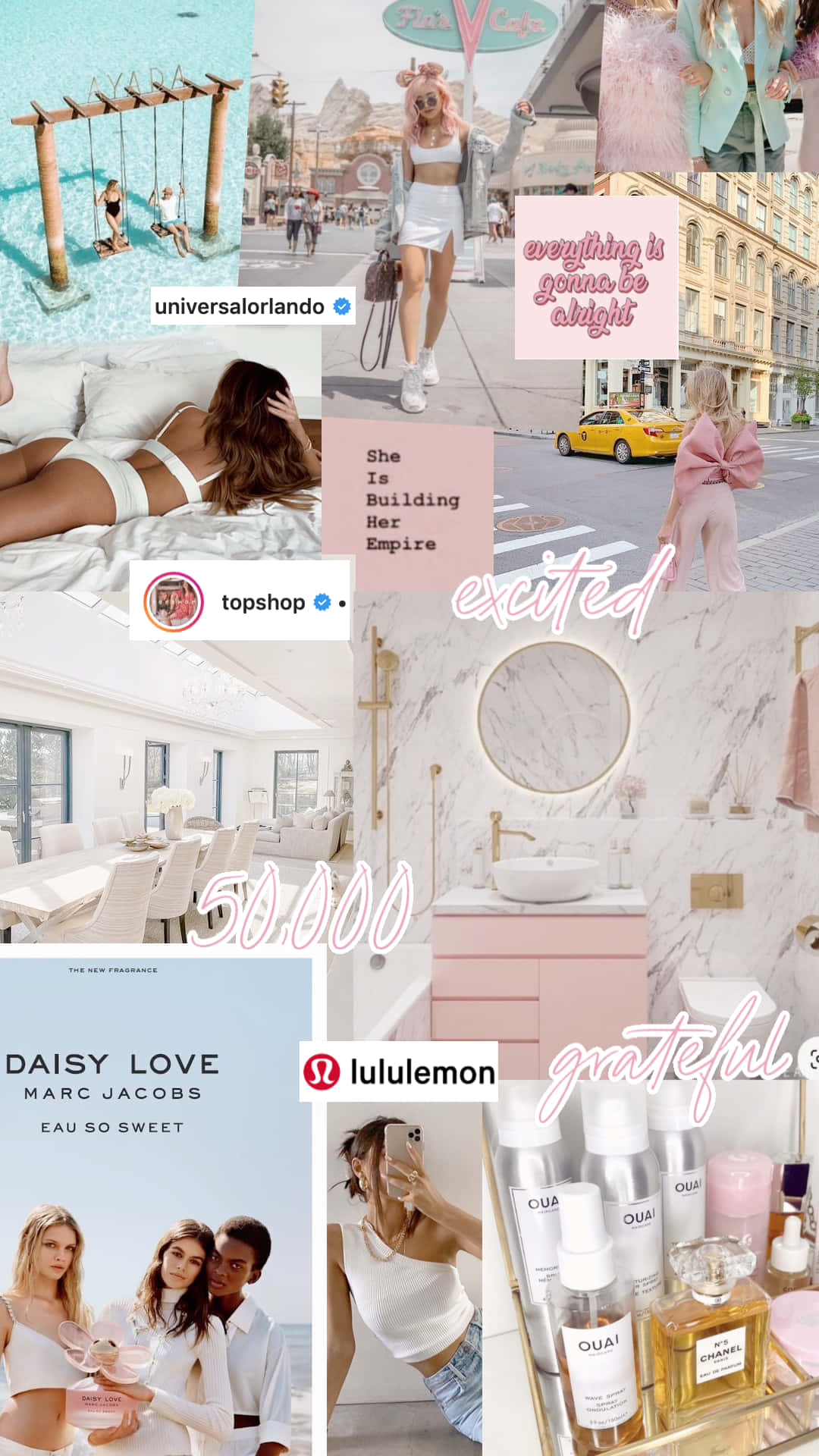 A Collage Of Images Of Women And A Woman Background