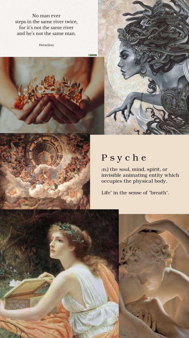 A Collage Of Images With The Words Psychic Background