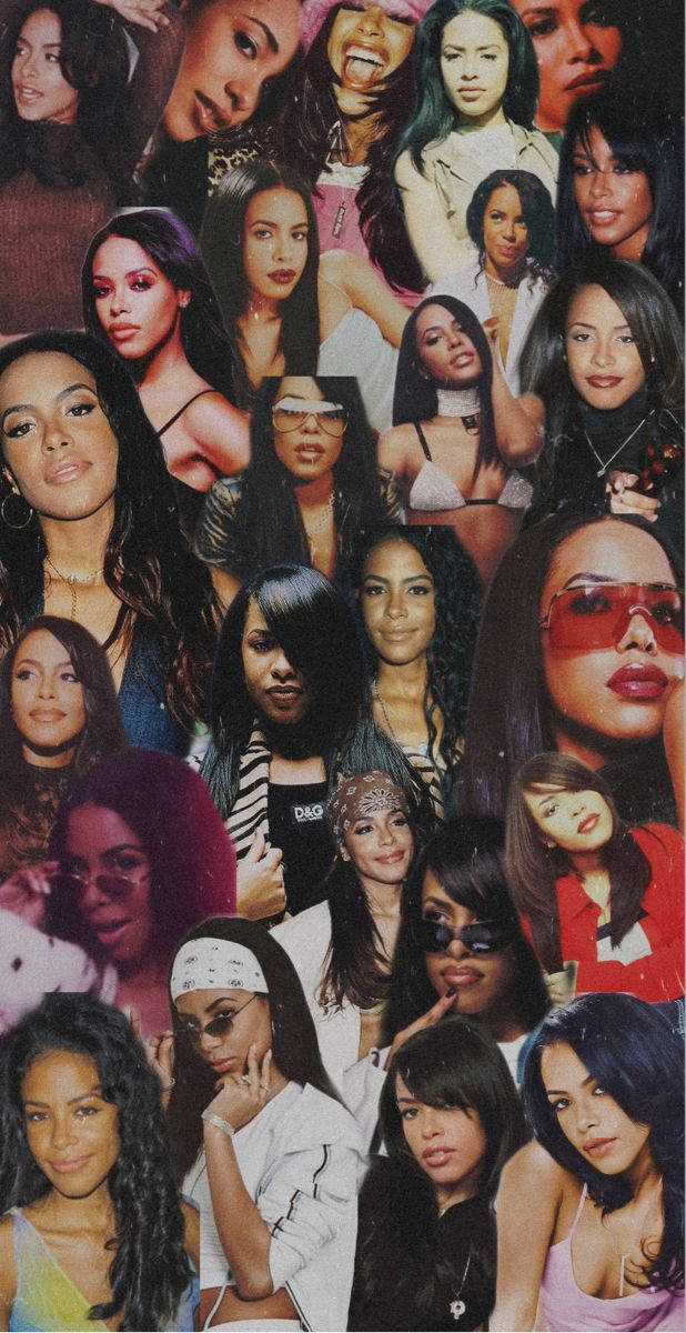 A Collage Of Many Black Women With Long Hair