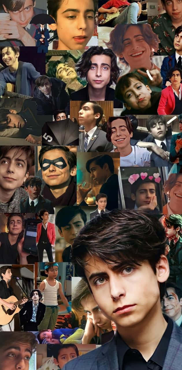 A Collage Of Many Different Pictures Of A Man Background