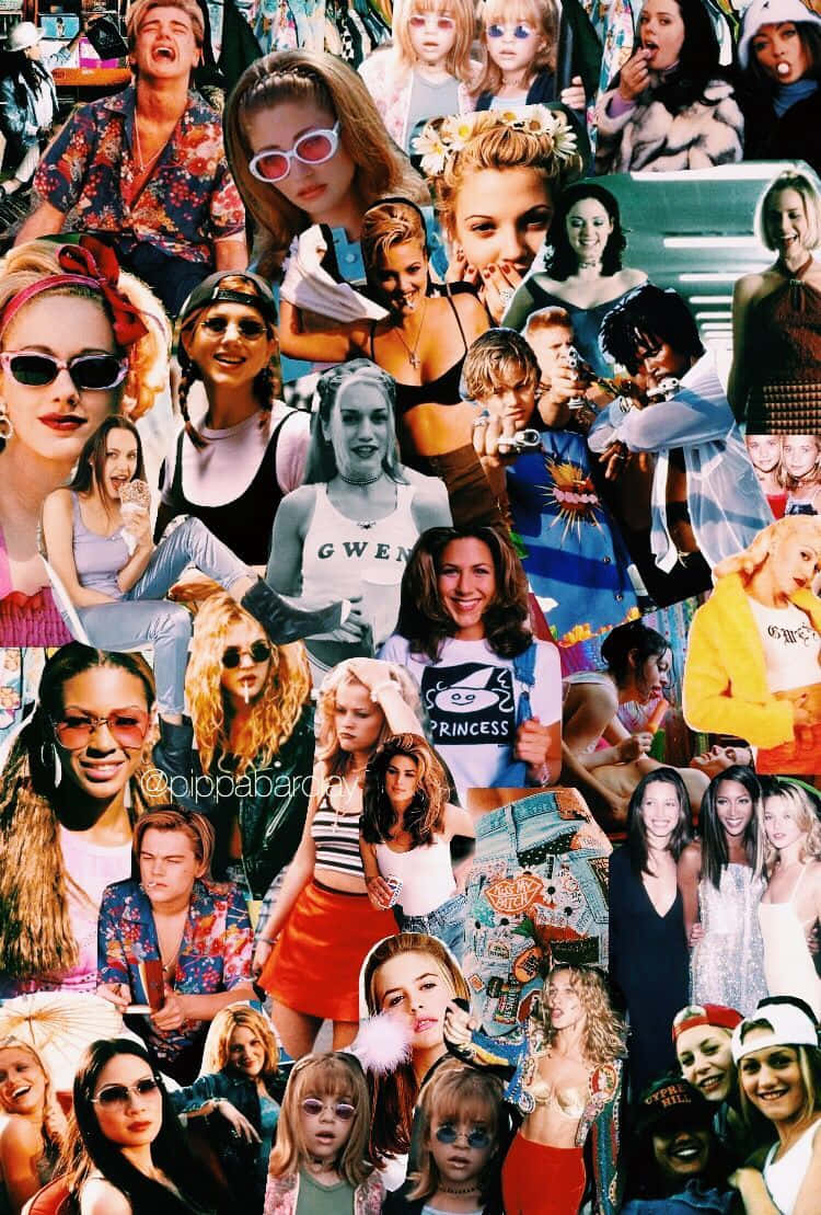 A Collage Of Many Pictures Of Women Background