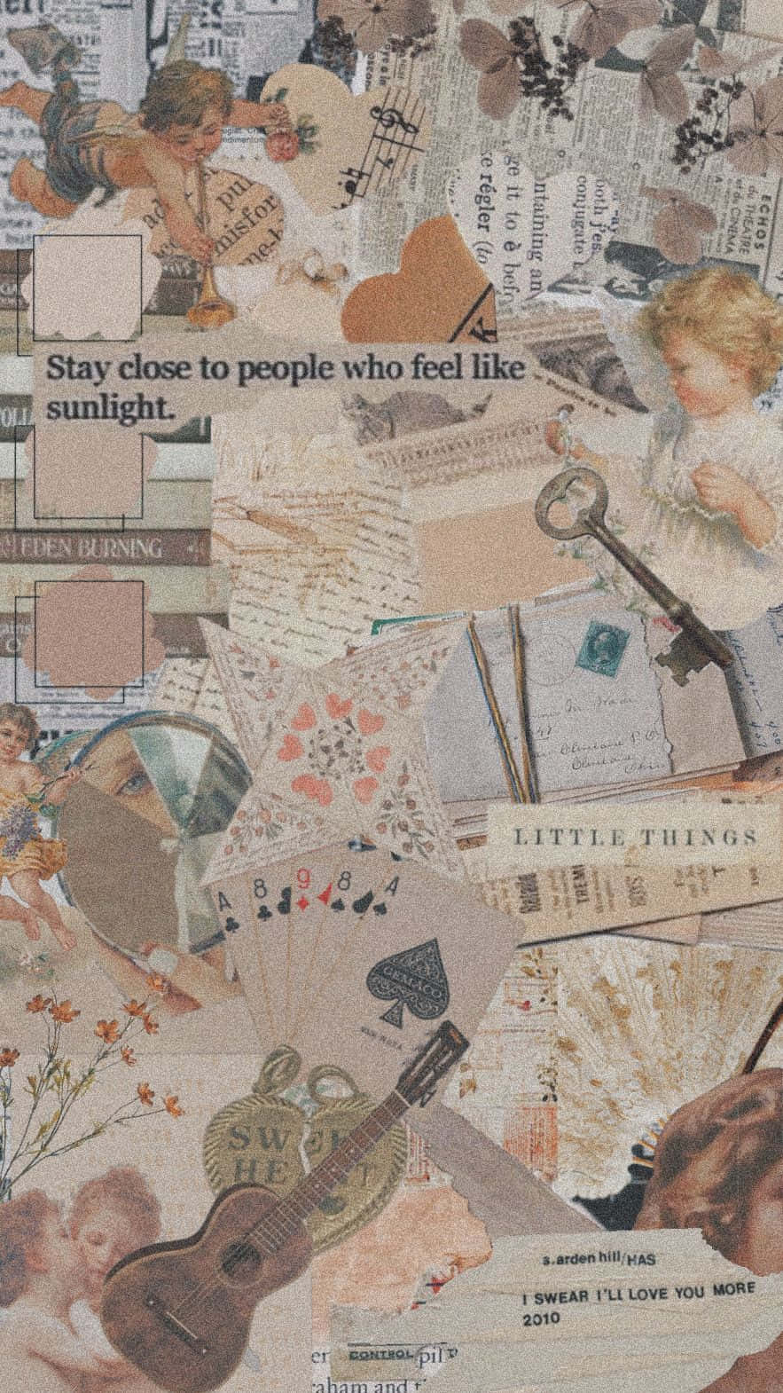 A Collage Of Old Papers And Pictures