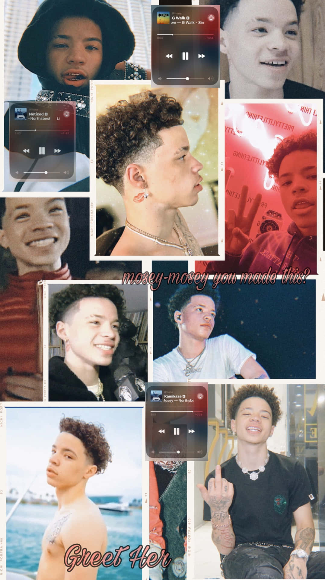 A Collage Of Photos Of A Young Man Background