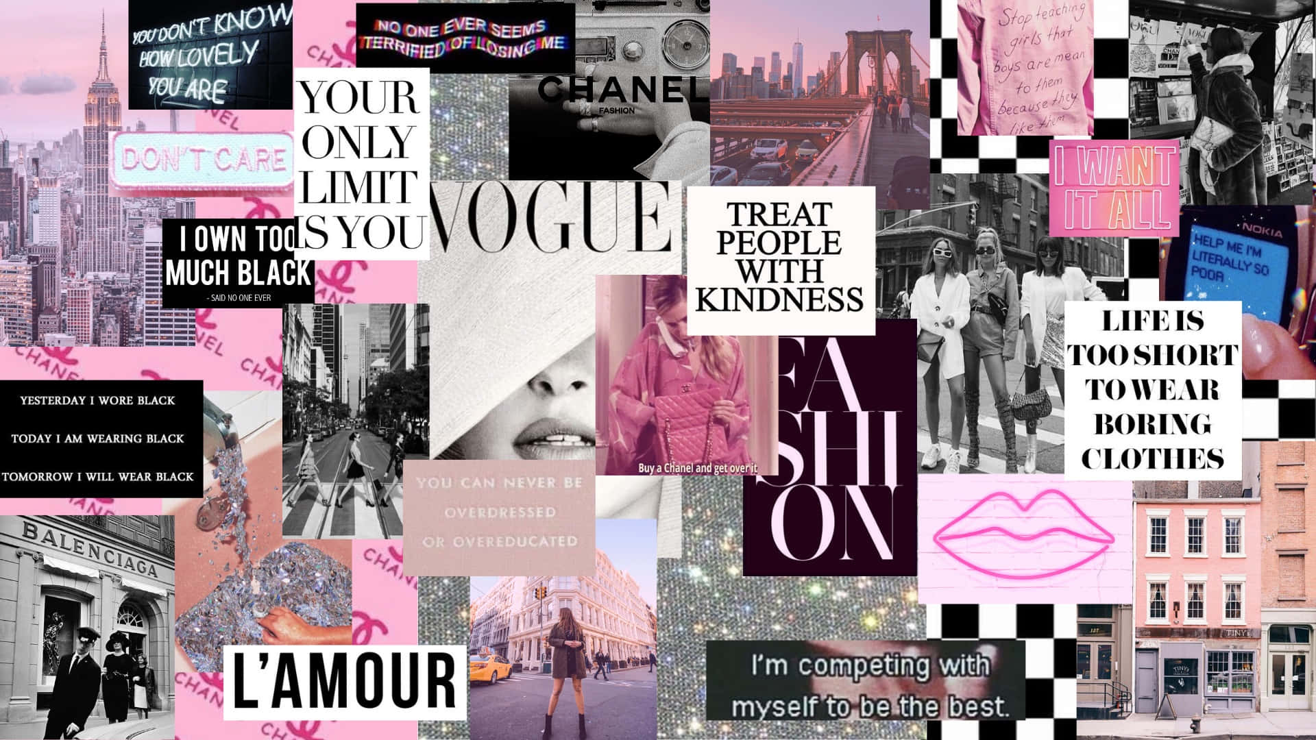 A Collage Of Photos Of People And Fashion Background