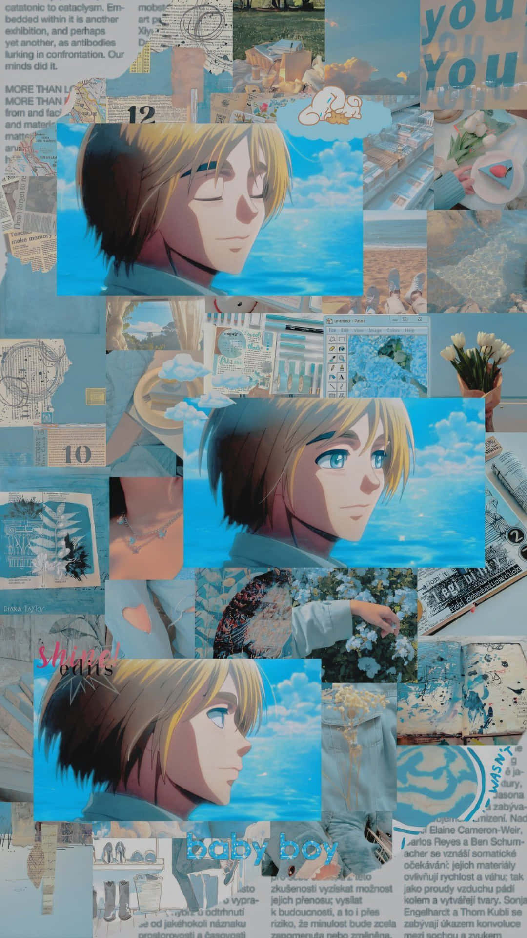 A Collage Of Pictures Of Anime Characters Background