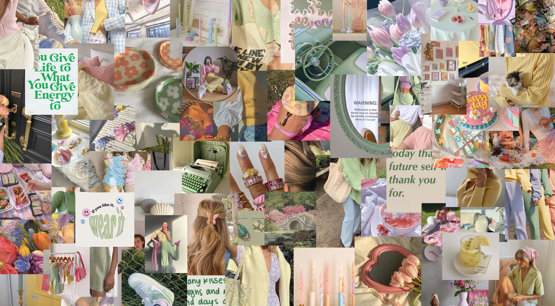 A Collage Of Pictures Of People And Flowers Background