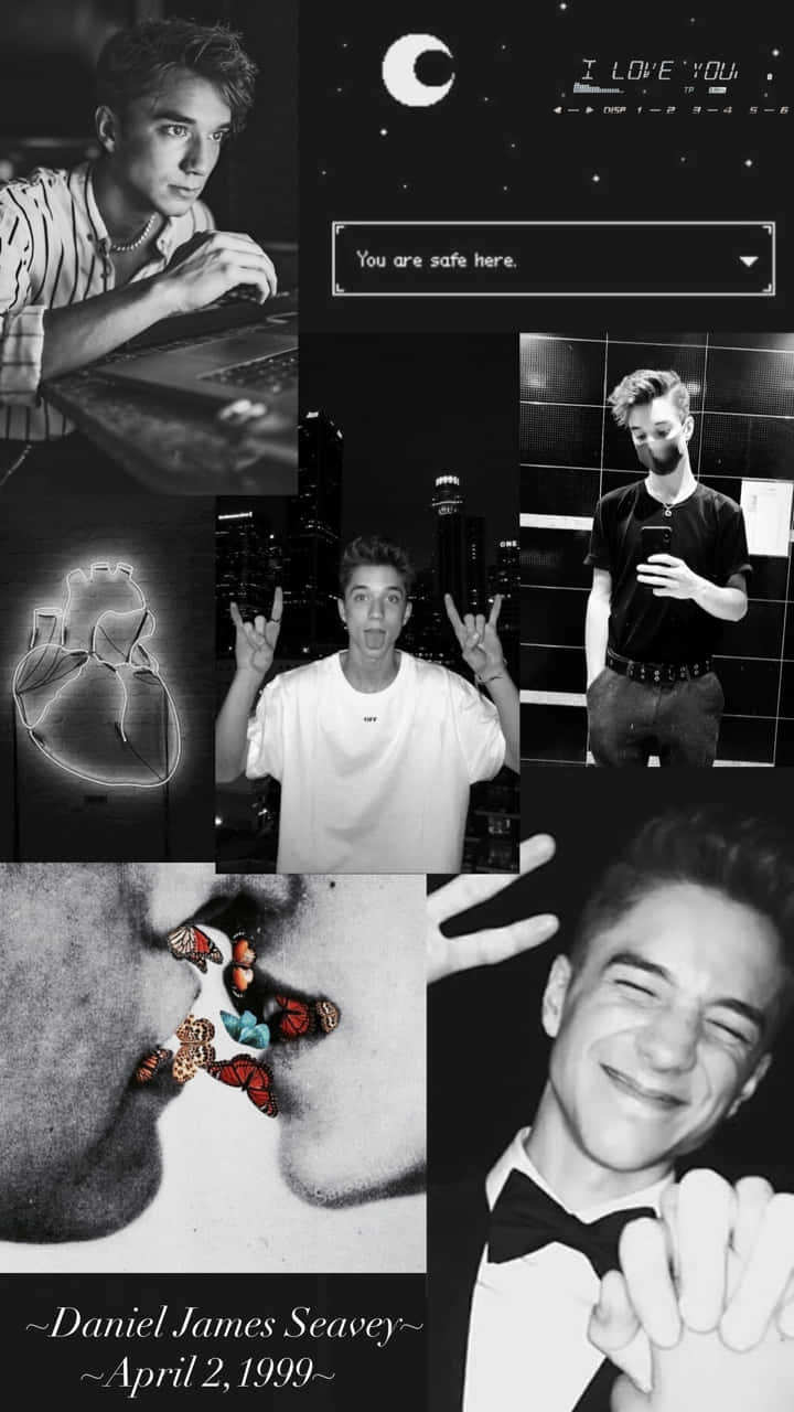 A Collage Of Pictures Of People With A Black Background Background