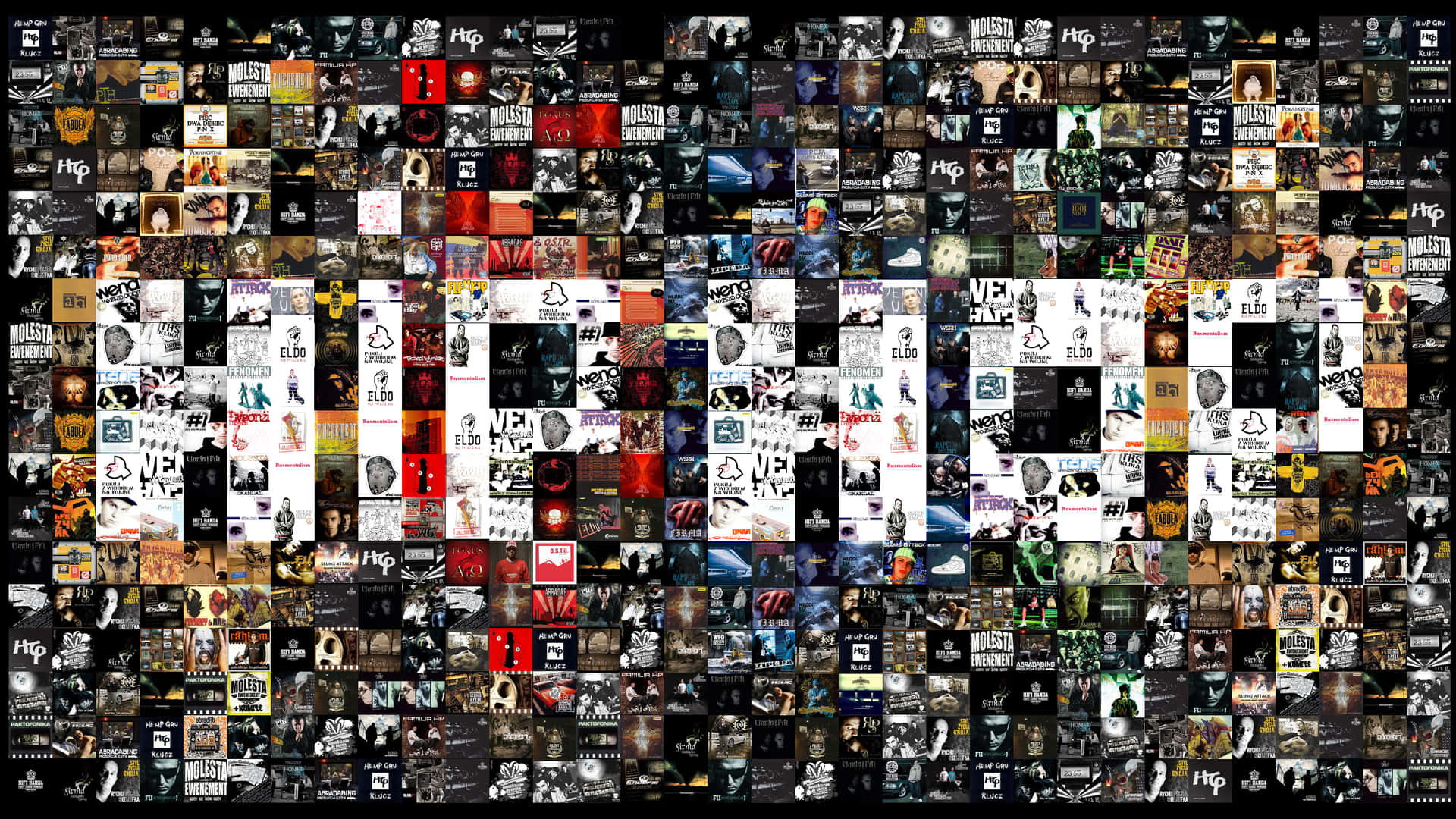 A Collage Of Pictures Of The Word Hip Hop Background