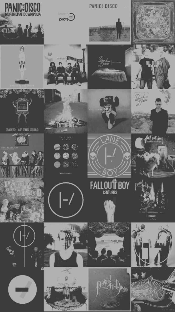 A Collage Of Pictures Of Various Bands Background
