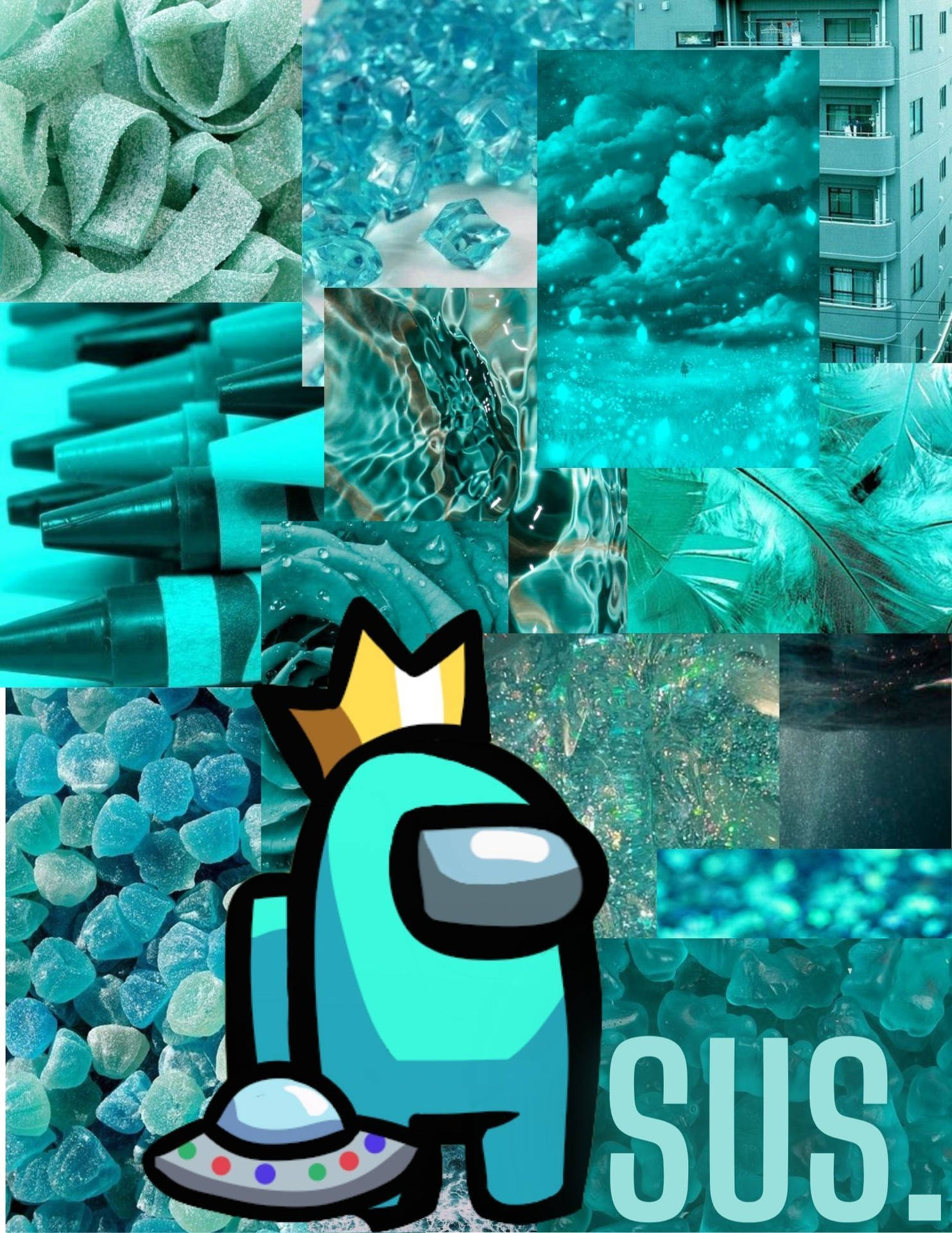 A Collage Of Pictures With The Word Su Background