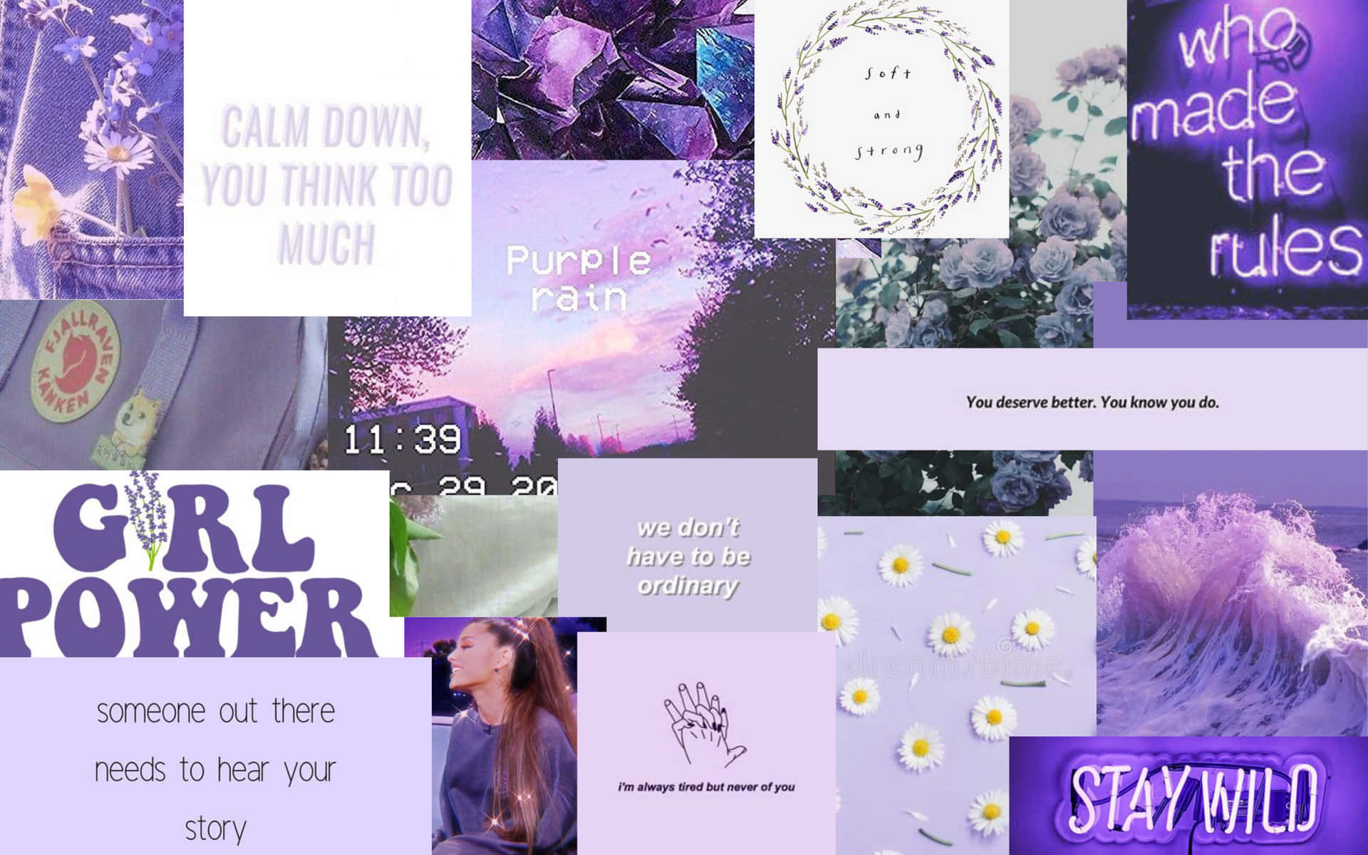 A Collage Of Pictures With The Words Girl Power Background