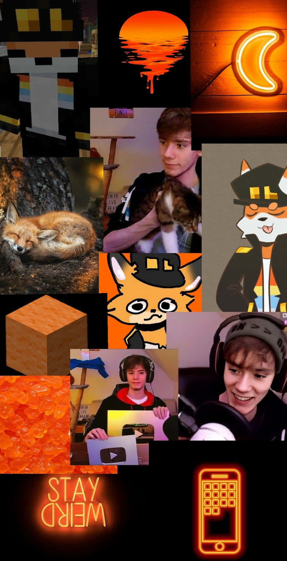 A Collage Of Pictures With The Words Stay Mered Background