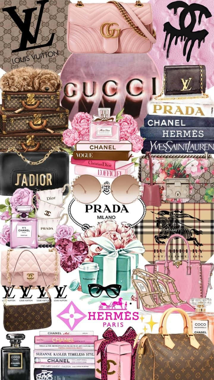 A Collage Of Various Louis Vuitton Bags