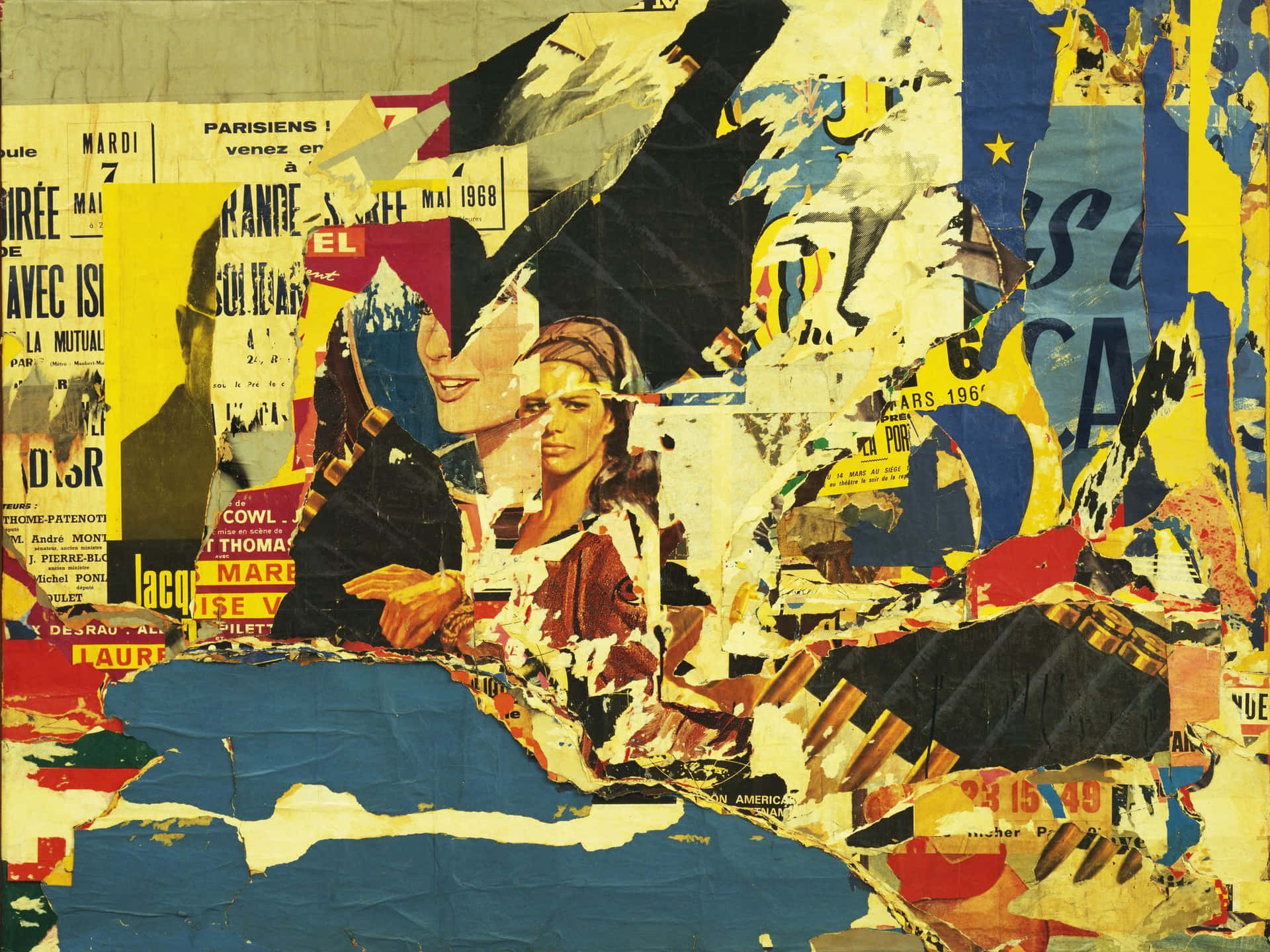A Collage Of Various Papers And Pictures Background