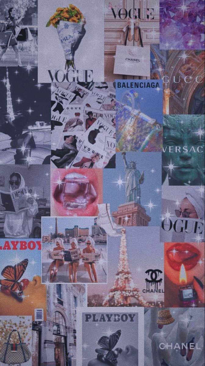 A Collage Of Various Pictures Of Vogue