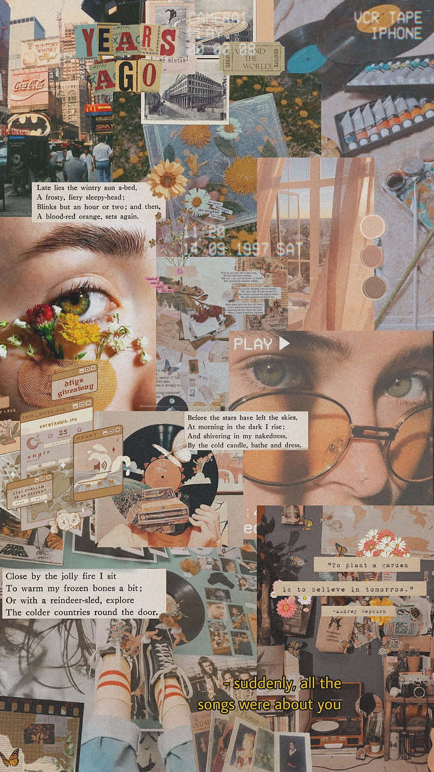 A Collage Of Vintage Treasures Background