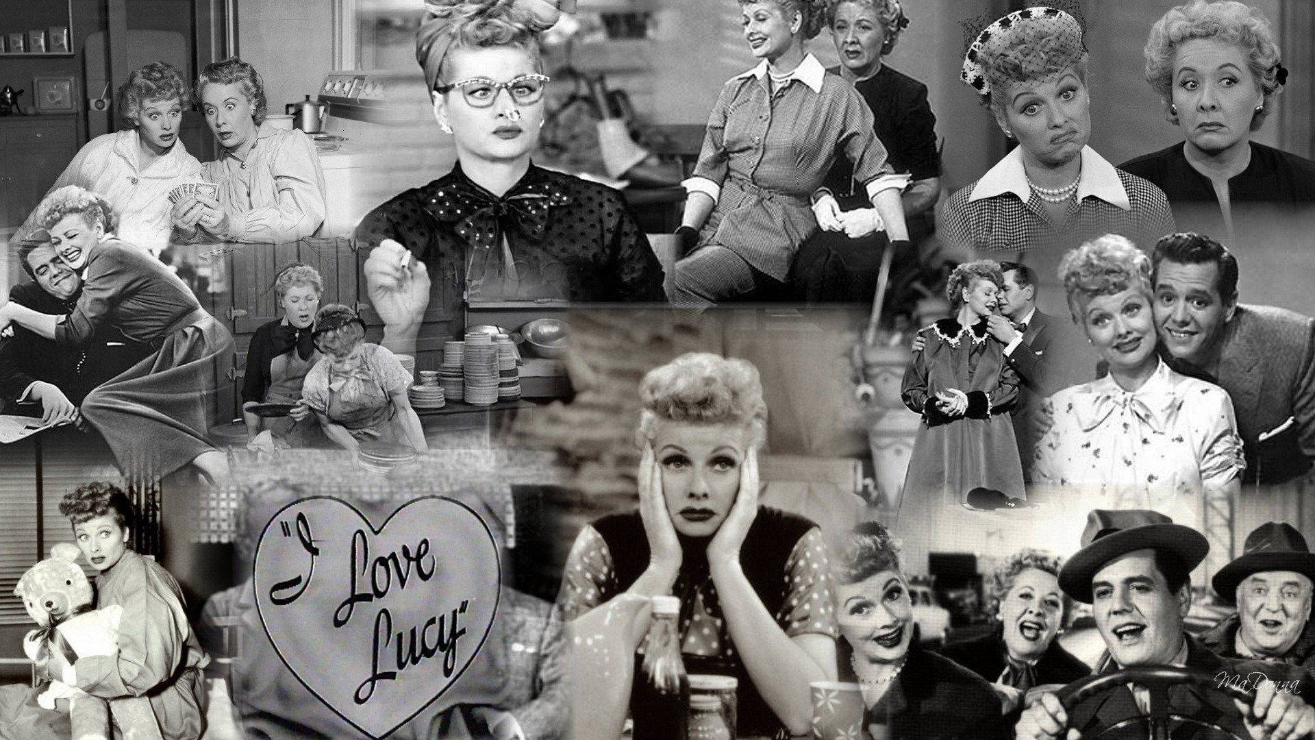 A Collage Tribute To Lucille Ball The Queen Of Comedy Background