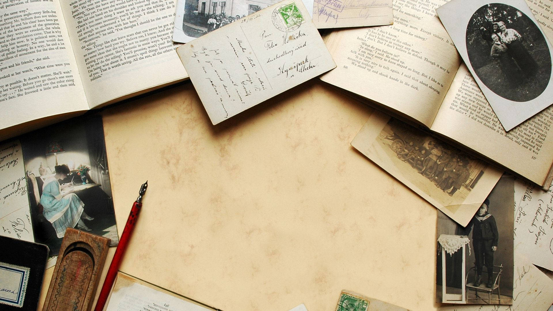 A Collection Of Messy Papers Covered In Adorable Writing Background