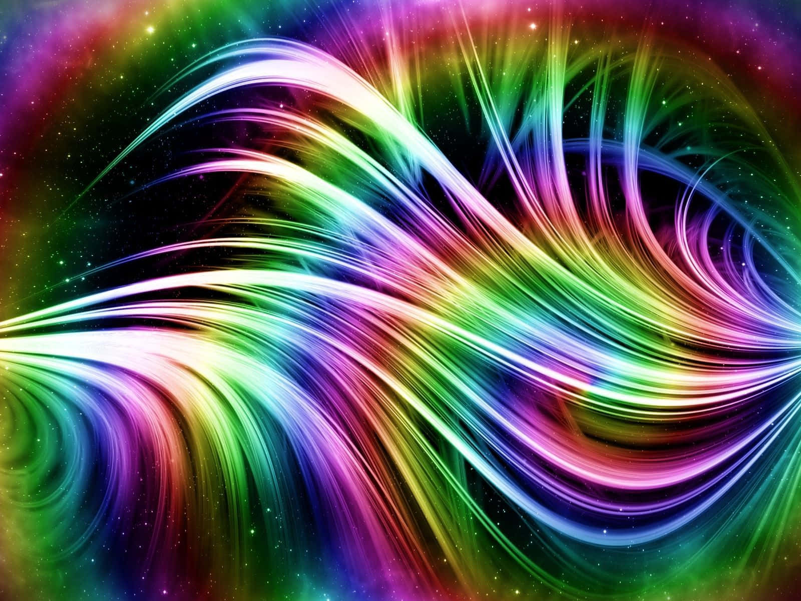 A Colorful Abstract Background With A Rainbow Wave Background
