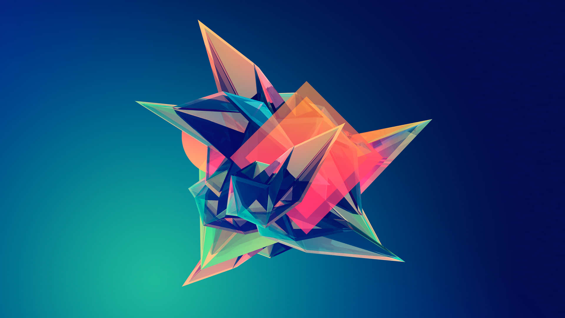 A Colorful Abstract Design With Colorful Triangles