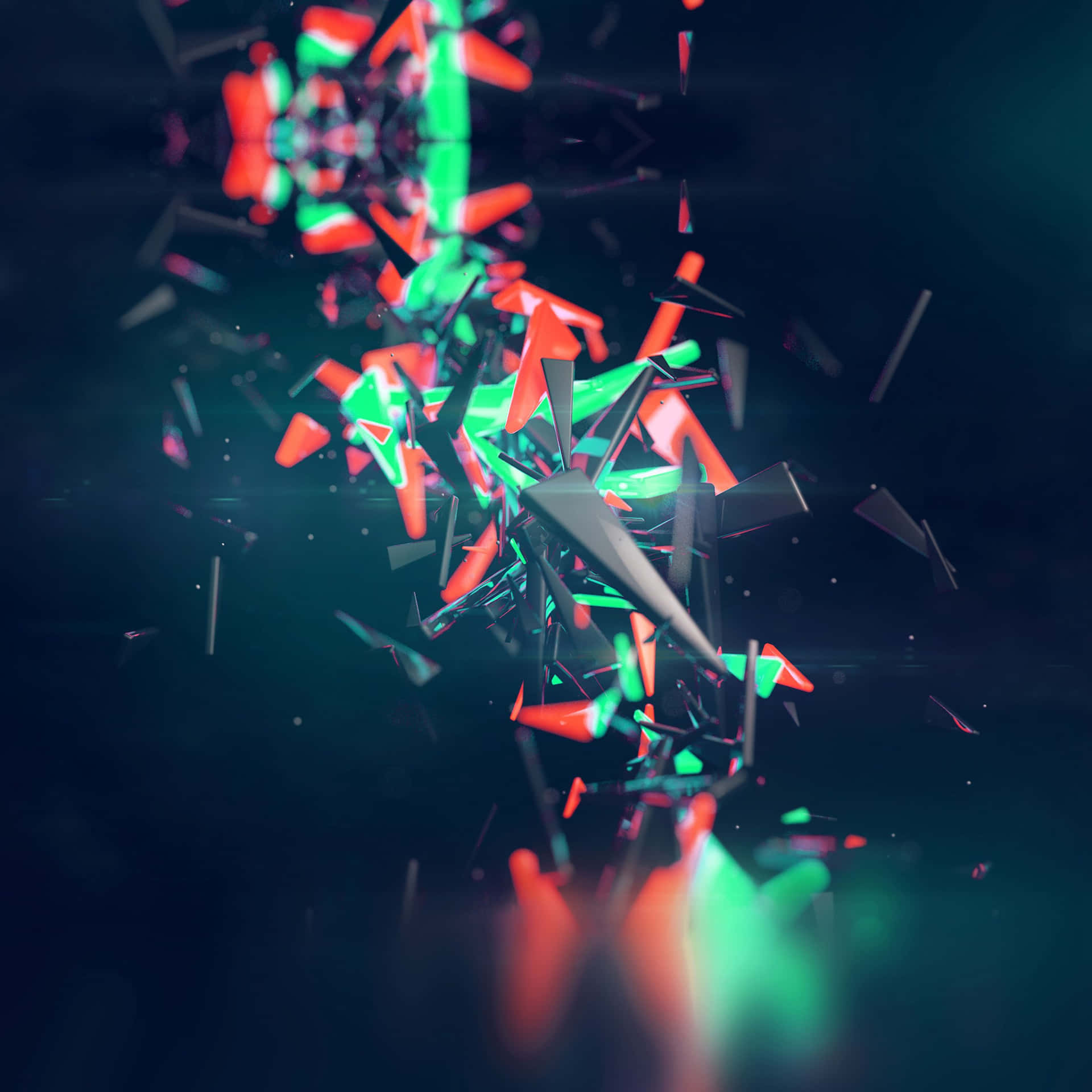 A Colorful Abstract Image Of A Broken Glass